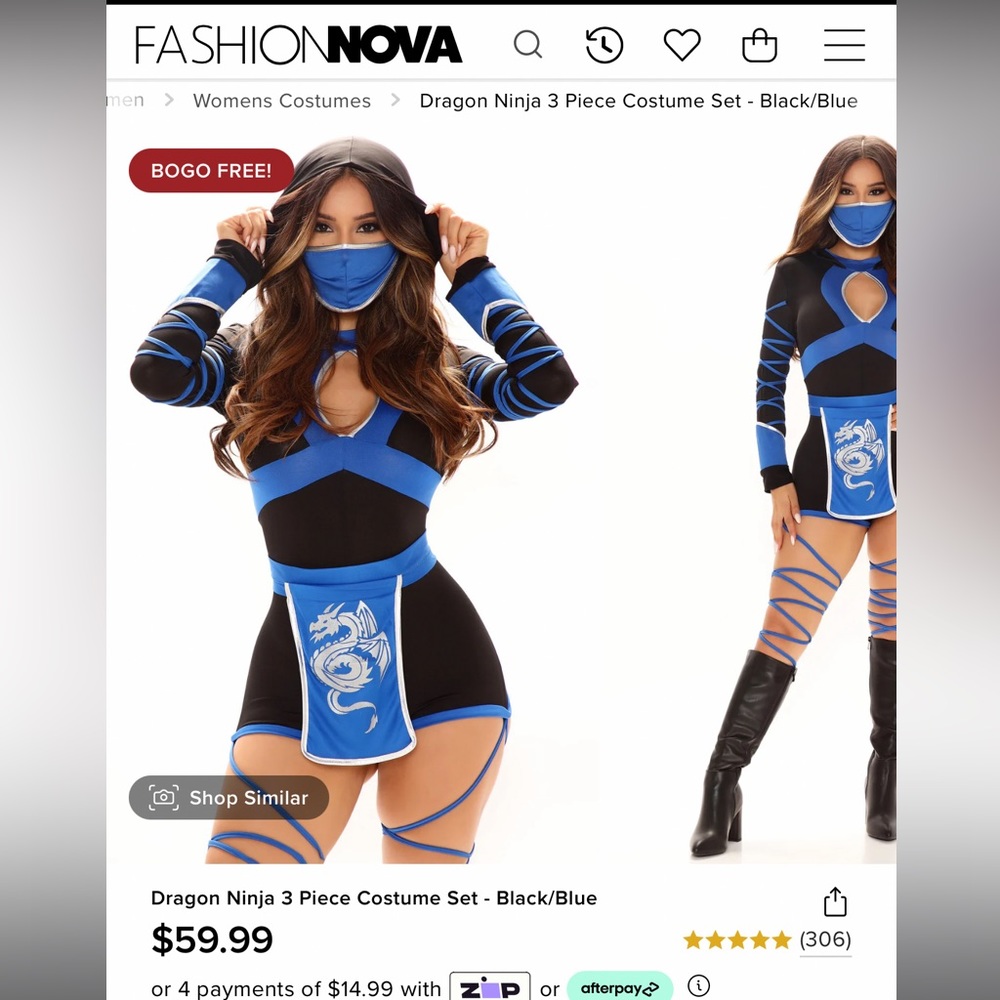 Fashion Nova Ninja Costume
